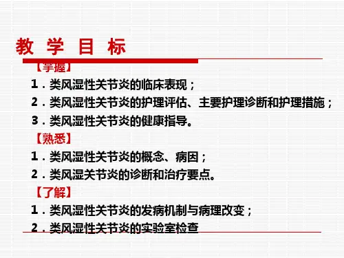 类风湿性关节炎的护理医学PPT课件