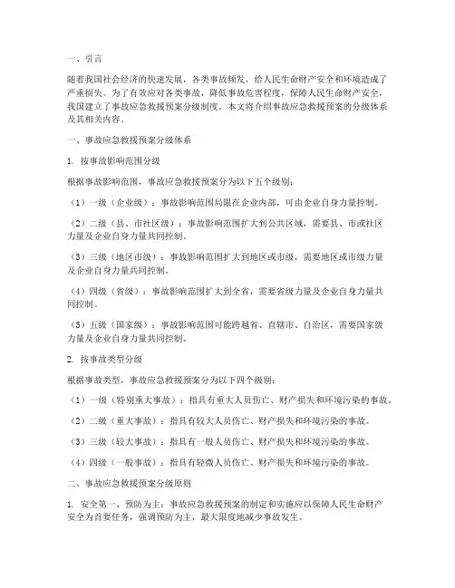 事故救援预案分级