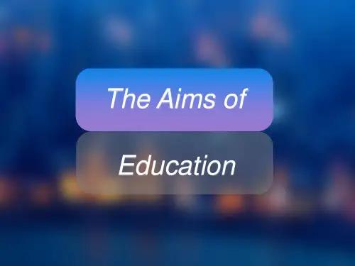 the aims of education