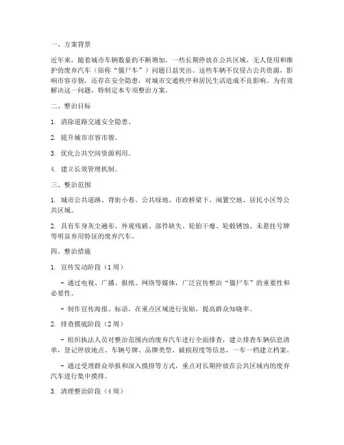 僵尸车_专项整治方案