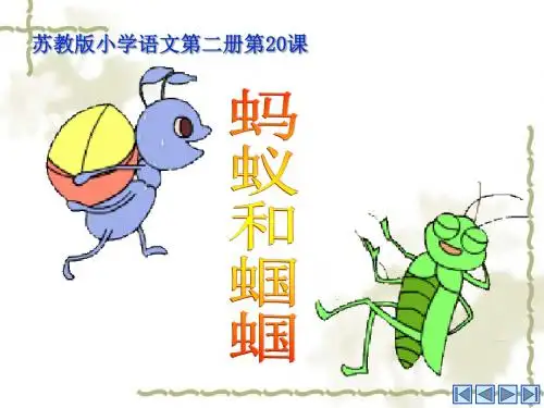 苏教版一年级下册语文《蚂蚁和蝈蝈》课件PPT