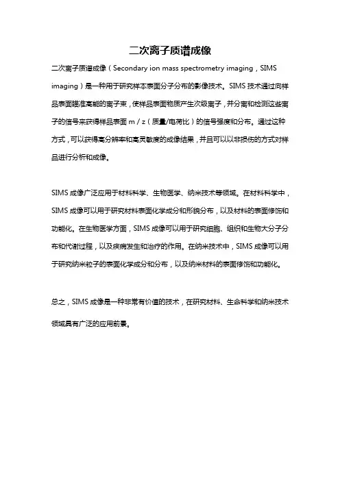 二次离子质谱成像