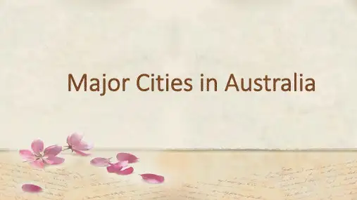 Major Cities in Australia(澳大利亚主要城市)