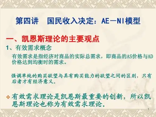 国民收入决定：AE-NI模型