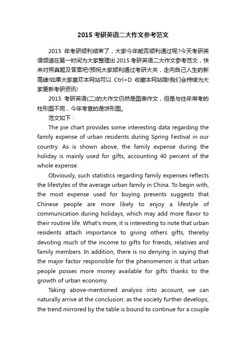 2015考研英语二大作文参考范文