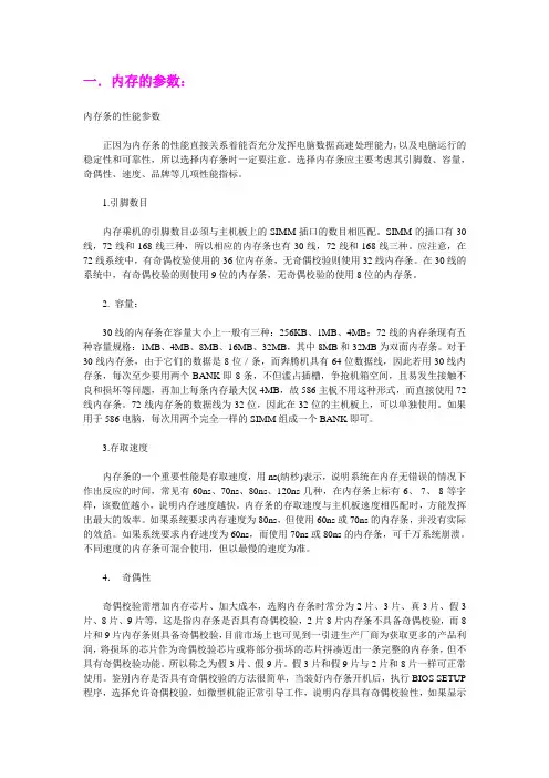 计算机内存介绍