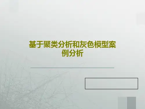 基于聚类分析和灰色模型案例分析PPT28页