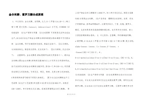 金合欢醇、紫罗兰酮合成原理  