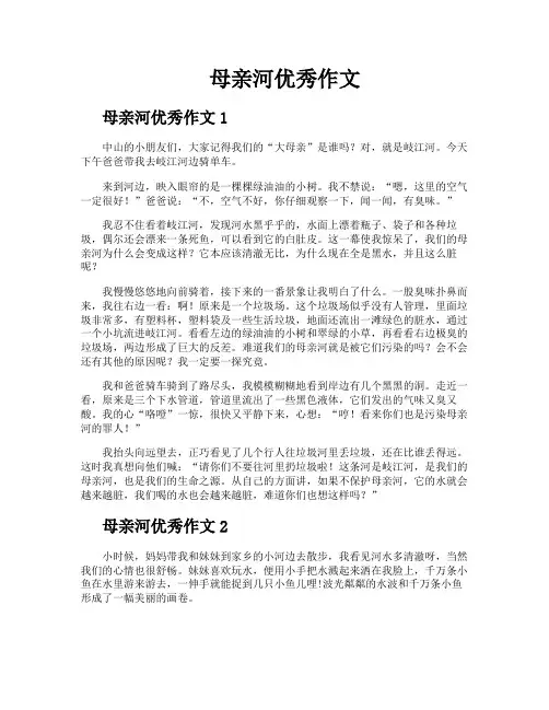 母亲河优秀作文