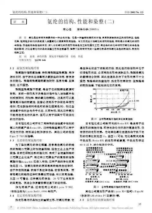 氨纶的结构_性能和染整_二_