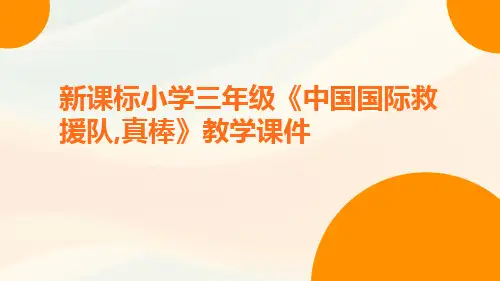 新课标小学三年级《中国国际救援队,真棒》教学课件