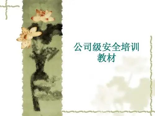 公司级安全培训教材