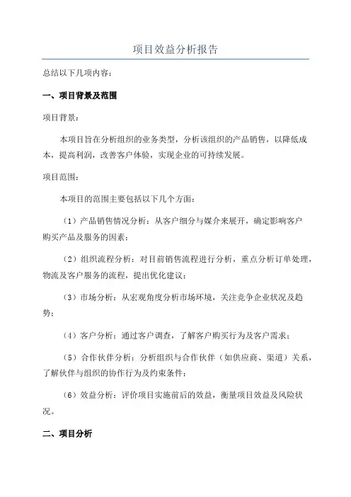 项目效益分析报告