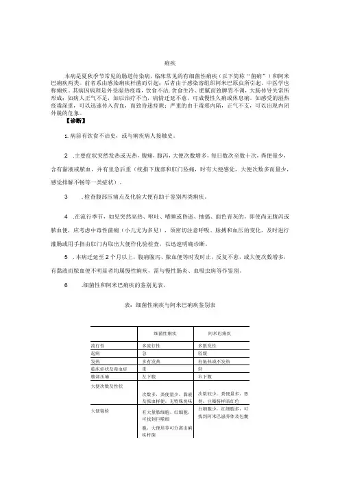 中医内科痢疾中医诊疗规范诊疗指南2023版