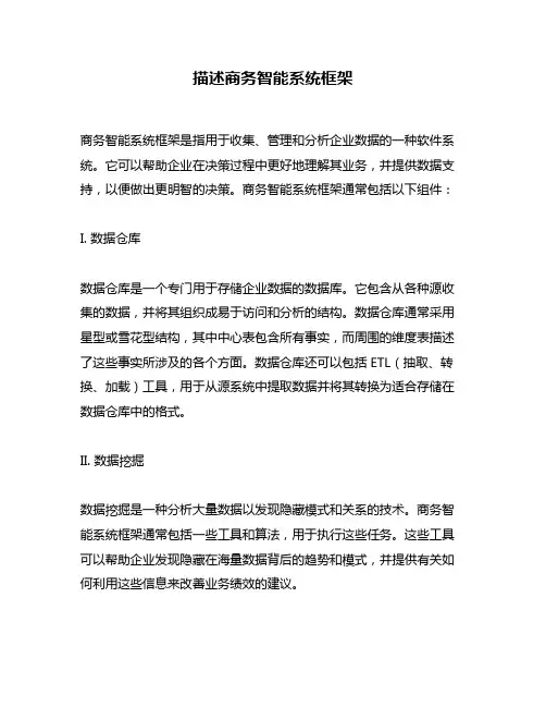 描述商务智能系统框架