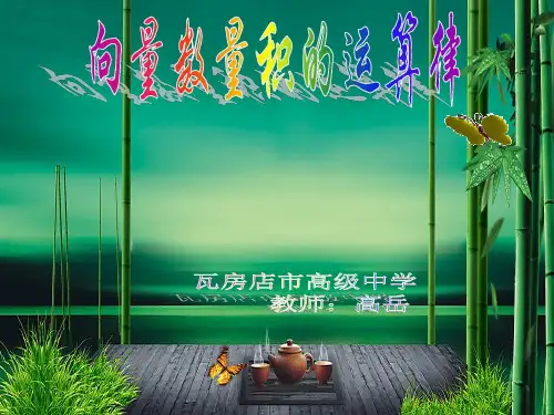 向量的数量积运算律