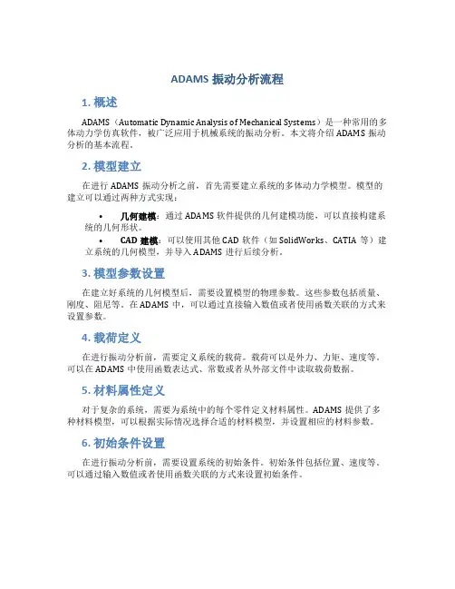 ADAMS振动分析流程