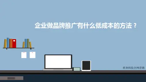 (优)企业品牌推广有什么低成本的方法？PPT资料