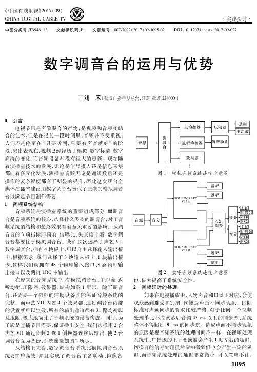 数字调音台的运用与优势