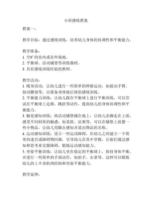 小班感统教案