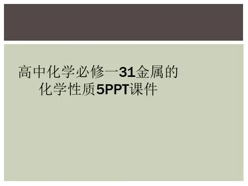 高中化学必修一31金属的化学性质5PPT课件