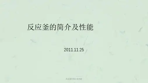 反应釜的简介及性能课件