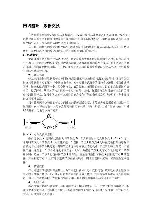 网络基础  数据交换