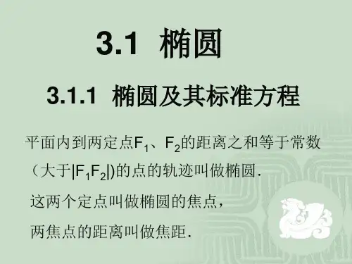 3.1.1椭圆及其标准方程课件(人教版)