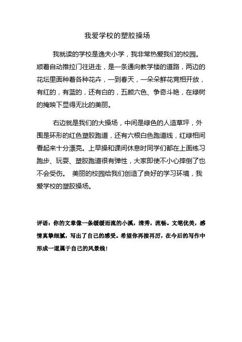 我爱学校的塑胶操场