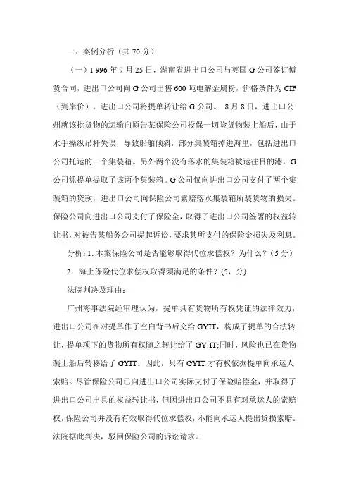 海上保险