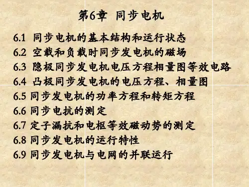 电机学第6章同步电机