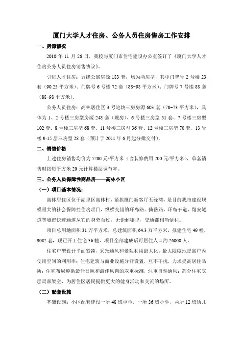 厦门大学人才住房