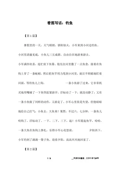 看图写话：钓鱼