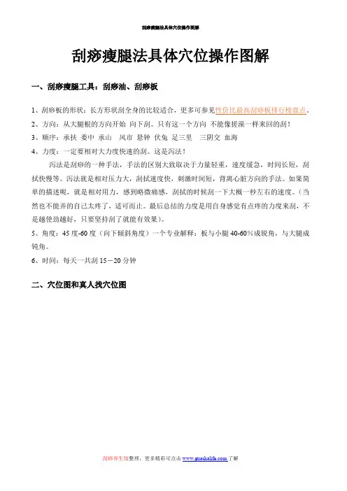 刮痧瘦腿法具体穴位操作图解-刮痧养生馆整理