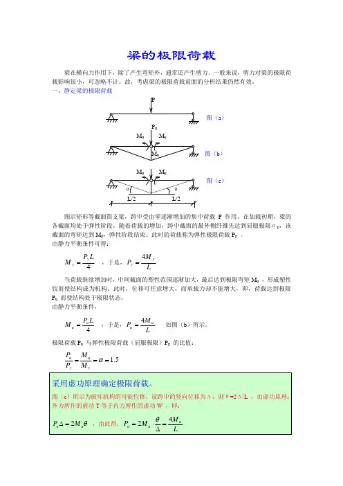 梁的极限荷载
