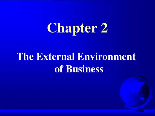 国际商务的环境Chapter 2 The External Environment of Business-精品文档