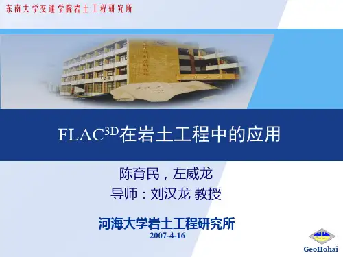 FLAC3D在岩土工程中的应用-陈育民