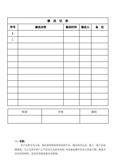 汽车行业产品可追溯性管理规定