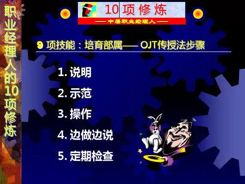 中层职业经理人的项修炼ppt讲义