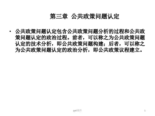公共政策问题的认定  ppt课件