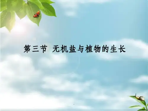 《第三节无机盐与植物的生长》