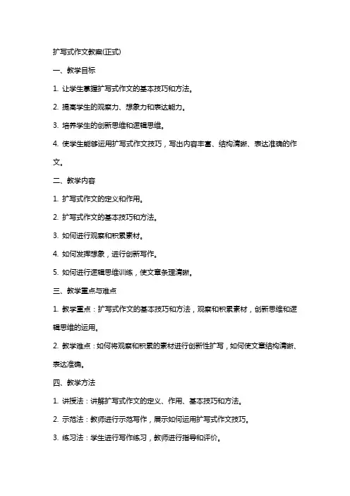 扩写式作文教案(正式)