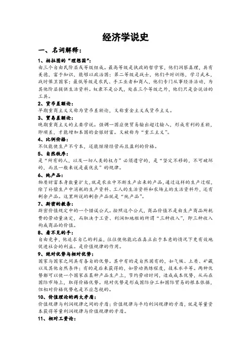 经济学说史(修订版)