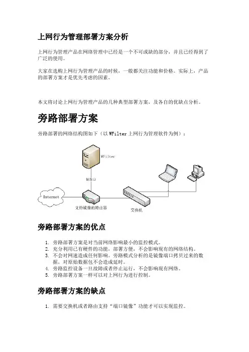 上网行为管理部署方案分析