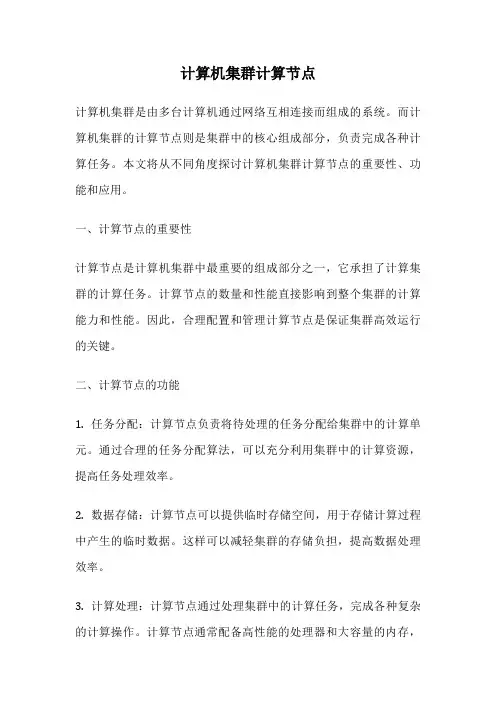 计算机集群计算节点