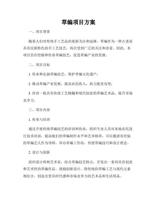 草编项目方案