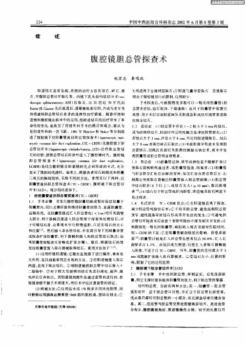 腹腔镜胆总管探查术