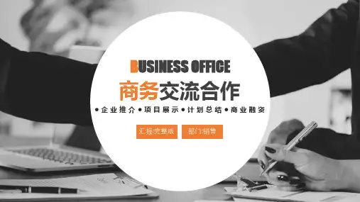 商务合作交流商业计划书模版PPT