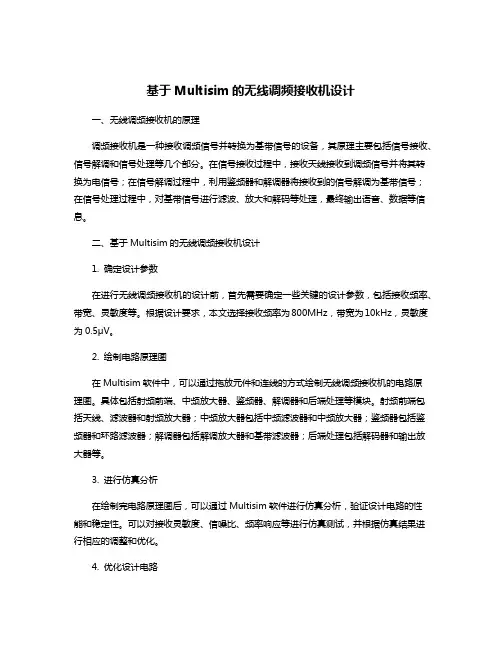 基于Multisim的无线调频接收机设计