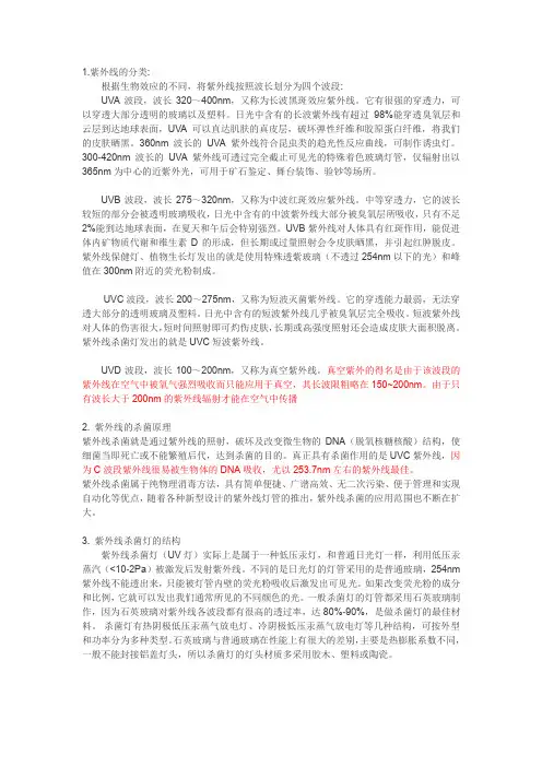 紫外灯知识